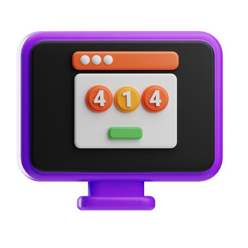 Colorful 404 Error Page Icon