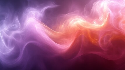 Obraz premium Abstract swirling waves of purple orange and pink light