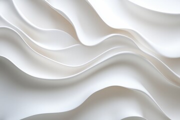 Obraz premium Textured white waves create a modern aesthetic in interior design