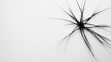 Obraz premium A minimalist clock with no numbers, just thin black hands on a pure