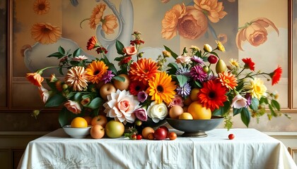 easter still life with tulips