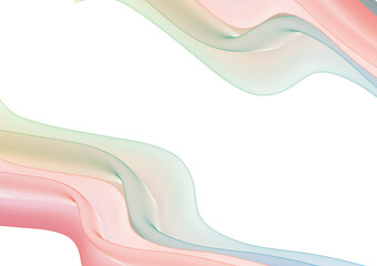 Pastel Wave Abstract:  Fluid, pastel-colored waves create a dynamic and elegant abstract design, perfect for backgrounds or design elements. The soft hues evoke feelings of calm and serenity.