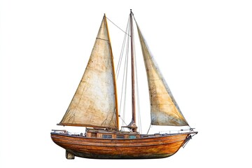 Obraz premium Sailboat isolated on white background