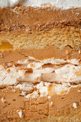 Layers of a Caramel Meringue Cake