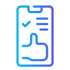 good review gradient icon