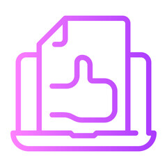 positive review gradient icon