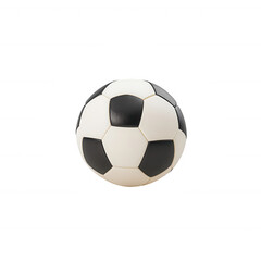 Fototapeta premium A classic black and white soccer ball used in various sports activities., isolated on a transparent background.