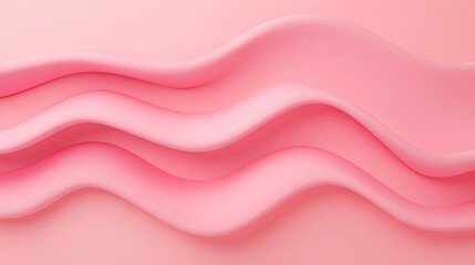 Flowing pink fabric waves studio setting textile close-up soft texture minimalist concept for aesthetic appeal