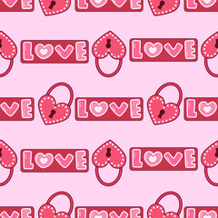 Love, gift, valentine seamless pattern background. Love, gift, valentine illustration. Love, valentine background. Perfect for fabric, textile, wallpaper, decor, print, packaging. 