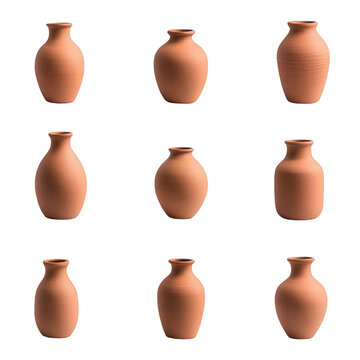A collection of terracotta vases, showcasing traditional craftsmanship and design.
