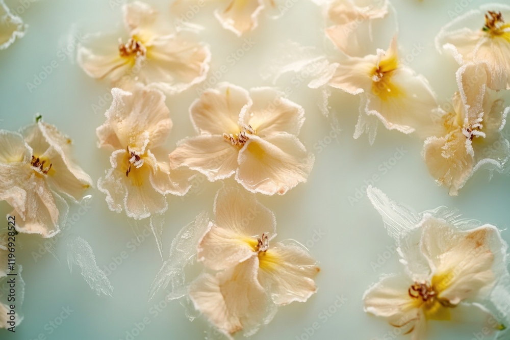 Wall mural A close-up view of a bouquet of fresh flowers sitting on a table