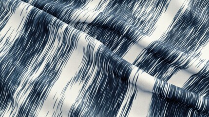 A close-up of textured fabric in blue and grey shades, perfect for clothing or quilting projects.