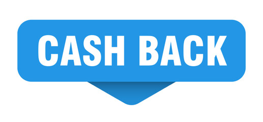 cash back sticker. cash back sign on transparent background