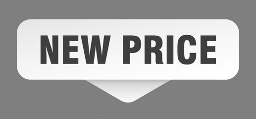 new price sticker. new price sign isolated on gray background