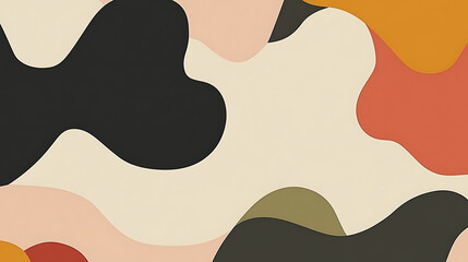 Abstract colorful shapes creating a modern design backdrop with smooth curves and gradients