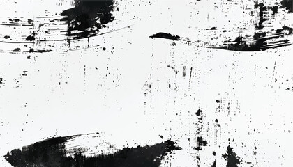Black and white Grunge background.  Abstract monochrome vector texture. Grunge Texture Vector Isolated on White Background. Background of cracks, scuffs, chips, stains, ink spots, lines. EPS10.