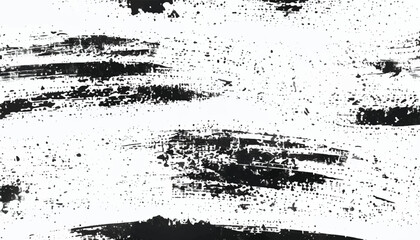 Black and white Grunge background.  Abstract monochrome vector texture. Grunge Texture Vector Isolated on White Background. Background of cracks, scuffs, chips, stains, ink spots, lines. EPS10.