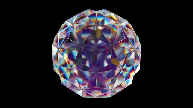 Glossy dispersion diamond. Computer generated
