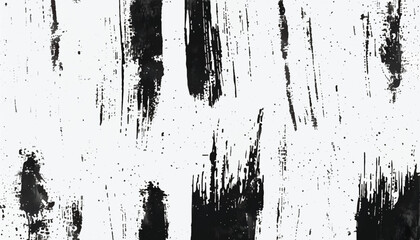 Black and white Grunge background.  Abstract monochrome vector texture. Grunge Texture Vector Isolated on White Background. Background of cracks, scuffs, chips, stains, ink spots, lines. EPS10.
