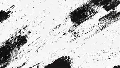 Black and white Grunge background.  Abstract monochrome vector texture. Grunge Texture Vector Isolated on White Background. Background of cracks, scuffs, chips, stains, ink spots, lines. EPS10.