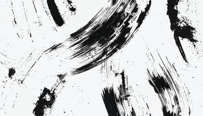 Black and white Grunge background.  Abstract monochrome vector texture. Grunge Texture Vector Isolated on White Background. Background of cracks, scuffs, chips, stains, ink spots, lines. EPS10.