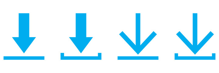 download icon vector illustration on white background. Red download icon. icon set. Download button collection.  install symbol. Download icon. Modern, simple flat vector illustration. 