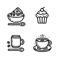 your minimalist bread icon with clean lines on a white background