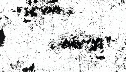 Black and white Grunge background.  Abstract monochrome vector texture. Grunge Texture Vector Isolated on White Background. Background of cracks, scuffs, chips, stains, ink spots, lines. EPS10.