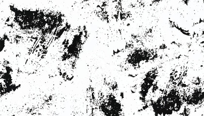 Black and white Grunge background.  Abstract monochrome vector texture. Grunge Texture Vector Isolated on White Background. Background of cracks, scuffs, chips, stains, ink spots, lines. EPS10.