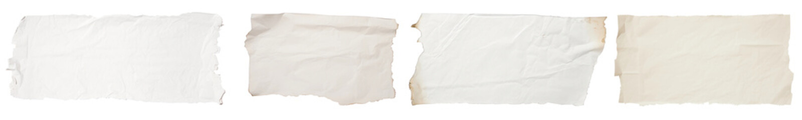 Obraz premium Vintage ripped paper png cut out element set, transparent background