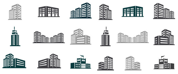 building icon isolated on transparent background