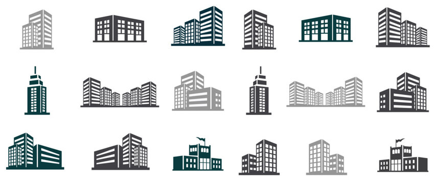 building icon isolated on transparent background