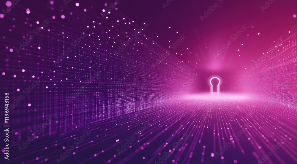 Canvas Prints a futuristic abstract concept for a security system or data protection technology