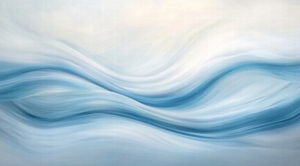 Naklejka premium Blue and white abstract background with soft waves, light gray and sky blue, elegant curves
