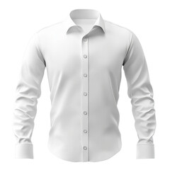 Classic white dress shirt with long sleeves