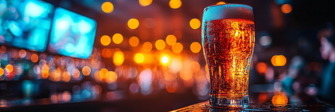 A lively karaoke night at a local bar, with people singing their favorite songs and having fun,