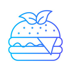vegan burger gradient icon