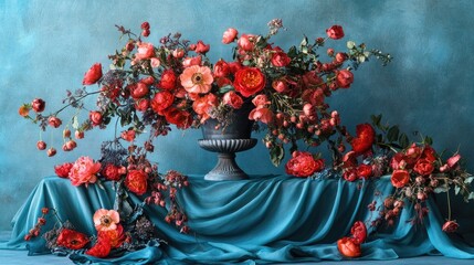 Naklejka premium Create prompts for stock photos related to Flowers, Vase, Reception with - characters and ending with