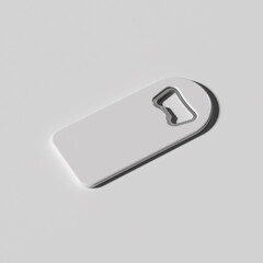 Plastic bottle opener mockup. 3D rendering
