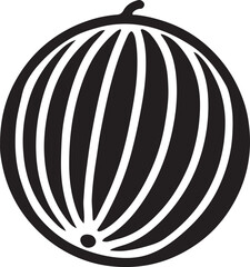 Silhouette vector of a melon fruit, ideal for food designs, summer themes, branding, healthy lifestyle projects, or promotional materials. Clean and elegant style.
