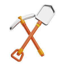 Colorful Plastic Toy Shovel and Pickaxe Set