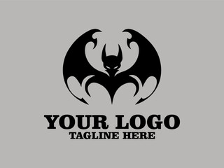 This bat vector illustration shows the silhouette of a bat flying in the dark night sky. The minimalist design with firm lines creates a mysterious and elegant impression. Perfect for rock band logos