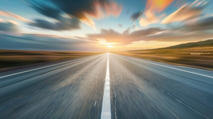 road at really fast speed