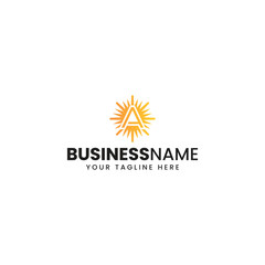 Sunshine Letter A Logo design