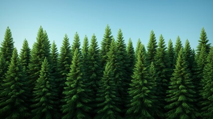 Lush Green Forest with Clear 3D View Showcasing Transparency and Depth for Scenic Backgrounds and Nature Projects