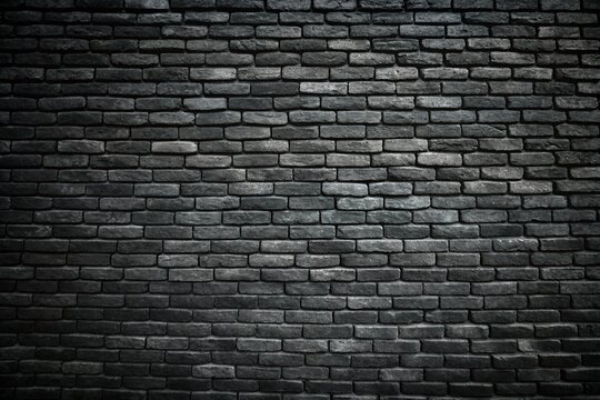 Fototapeta black brick wall, dark background for design