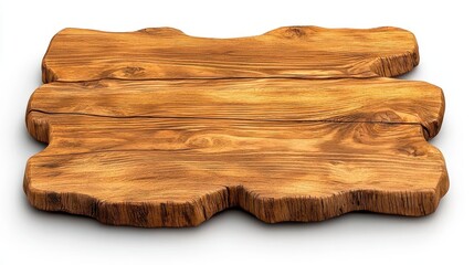 A photostock of a rustic wooden tabletop with a smooth finish, isolated on a clean white background, perfect for product displays and natural themes. High Quality
