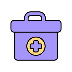 Icon a MEDICAL KIT, isolated against a clean background.