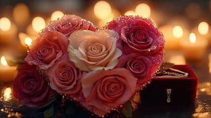 Heart-Shaped Floral Arrangement for a Romantic and Stunning Scene