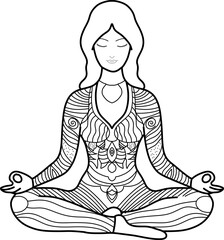 yoga person in lotus position